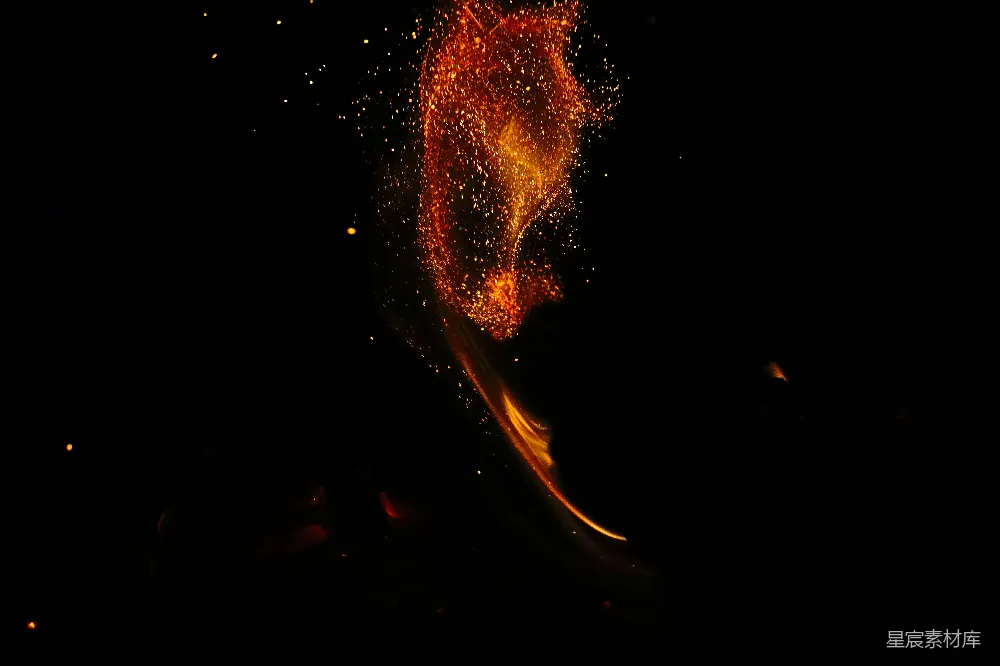 高清摄影 火花 夜景 动态 自然美 视觉艺术 夜空中燃烧的火花