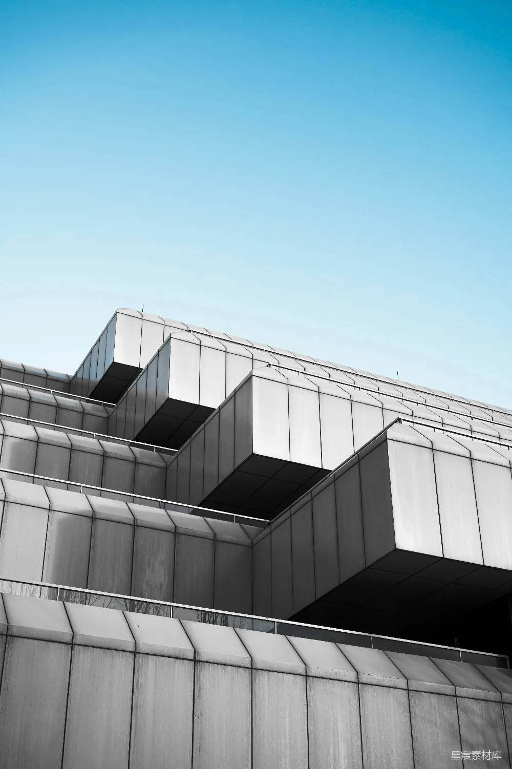 高清摄影 建筑 现代风格 城市景观 几何美学 极简主义 现代建筑的简洁线条