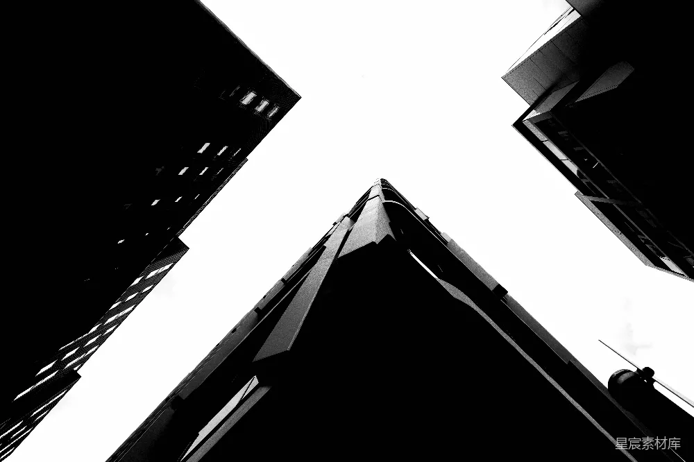 高清摄影 城市景观 建筑艺术 黑白摄影 现代都市 建筑美学 仰望高楼的黑白视角