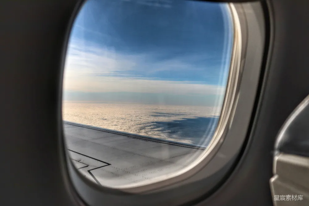 高清摄影 飞机 窗外 云海 旅行 风景 飞机窗外的云海