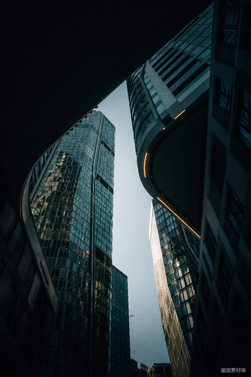 高清摄影 建筑 现代 城市 商务 都市 俯瞰摩天大楼