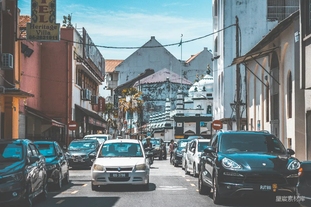高清摄影 城市 街道 建筑 车辆 旅游 阳光下的城市街景