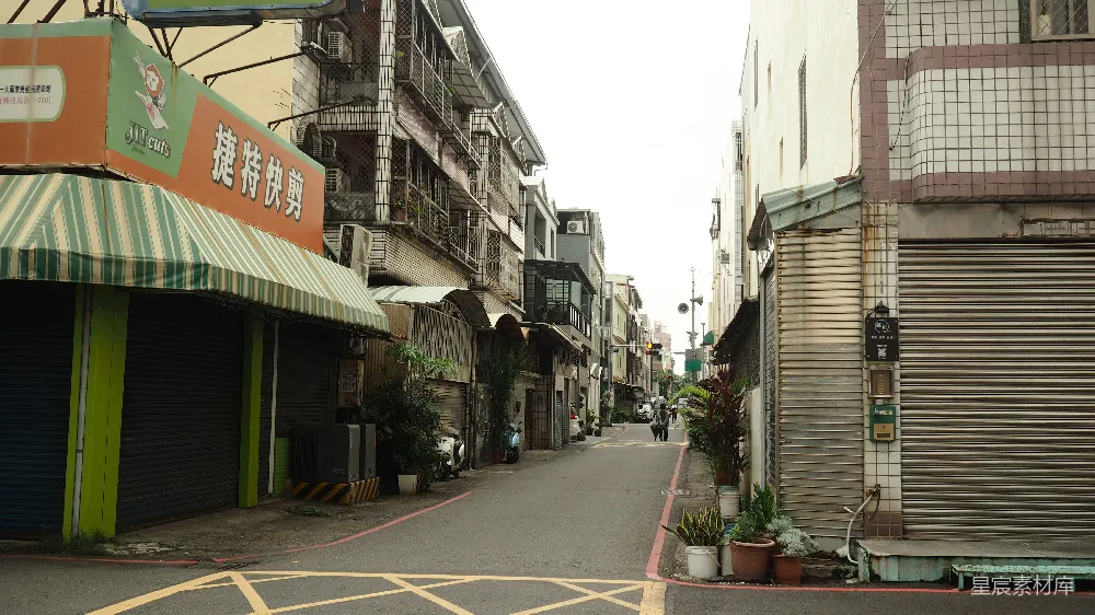 高清摄影 街道 台湾 老旧建筑 静谧 城市 静谧的台湾街景