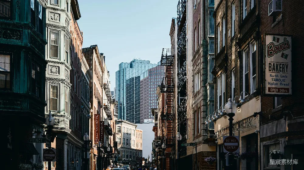 高清摄影 城市老街 现代建筑 街道景色 都市风光 城市生活 城市老街与现代高楼的交错