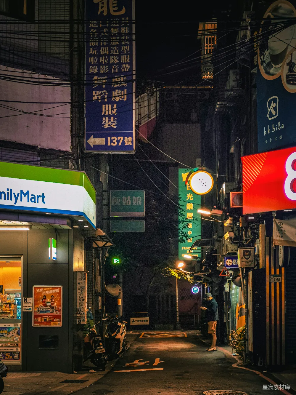 高清摄影 夜景 街道 城市 霓虹灯 生活 夜幕下的市井小巷