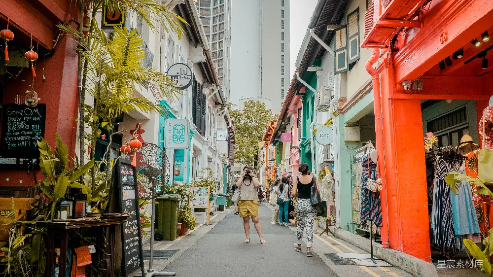 高清摄影 新加坡 小印度 色彩斑斓 街道 旅游 新加坡小印度色彩斑斓的街道