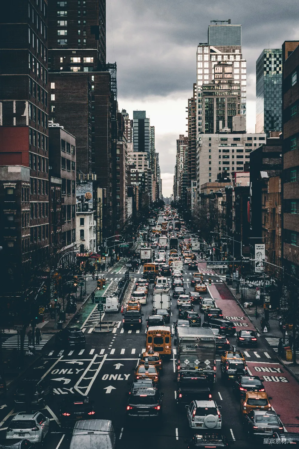 高清摄影 城市 交通 高楼 都市生活 城市景观 纽约市繁忙的街道