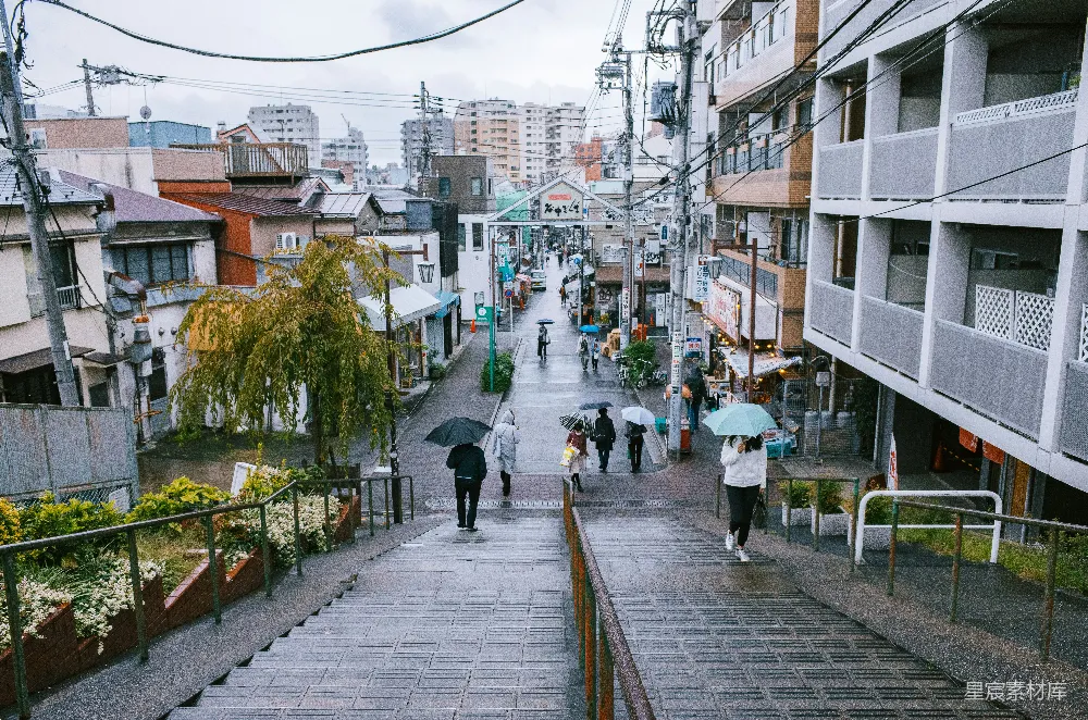 高清摄影 雨景 街景 日本 生活 怀旧 雨中的小巷