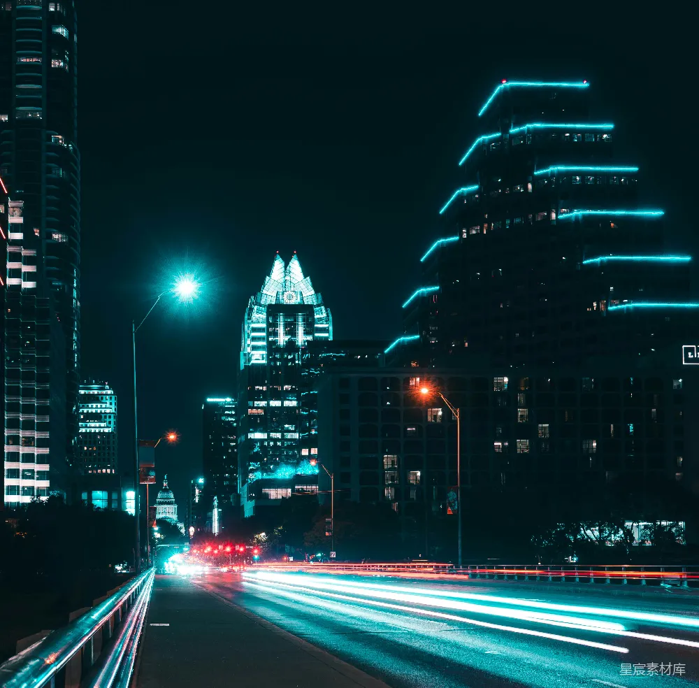 高清摄影 城市 夜景 霓虹灯 现代建筑 城市风光 夜幕下的城市霓虹