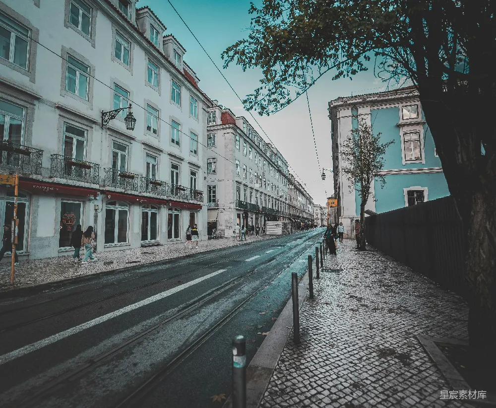 高清摄影 城市 建筑 街道 旅行 欧洲 里斯本的街景