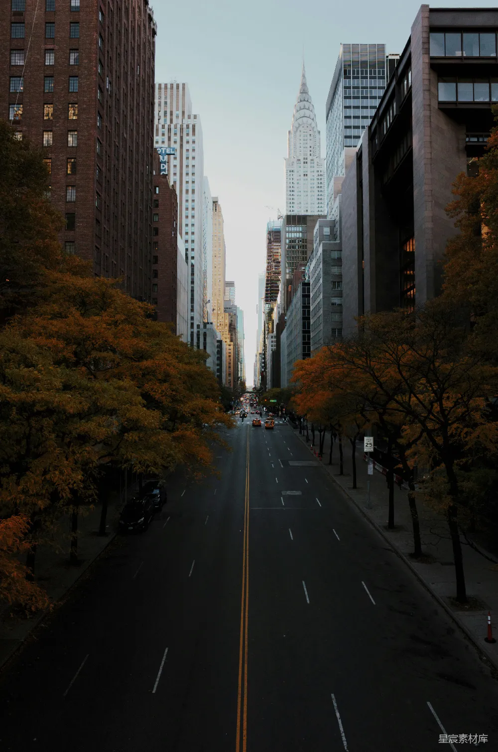 高清摄影 城市风光 秋景 都市生活 摩天大楼 街道 秋日曼哈顿大道