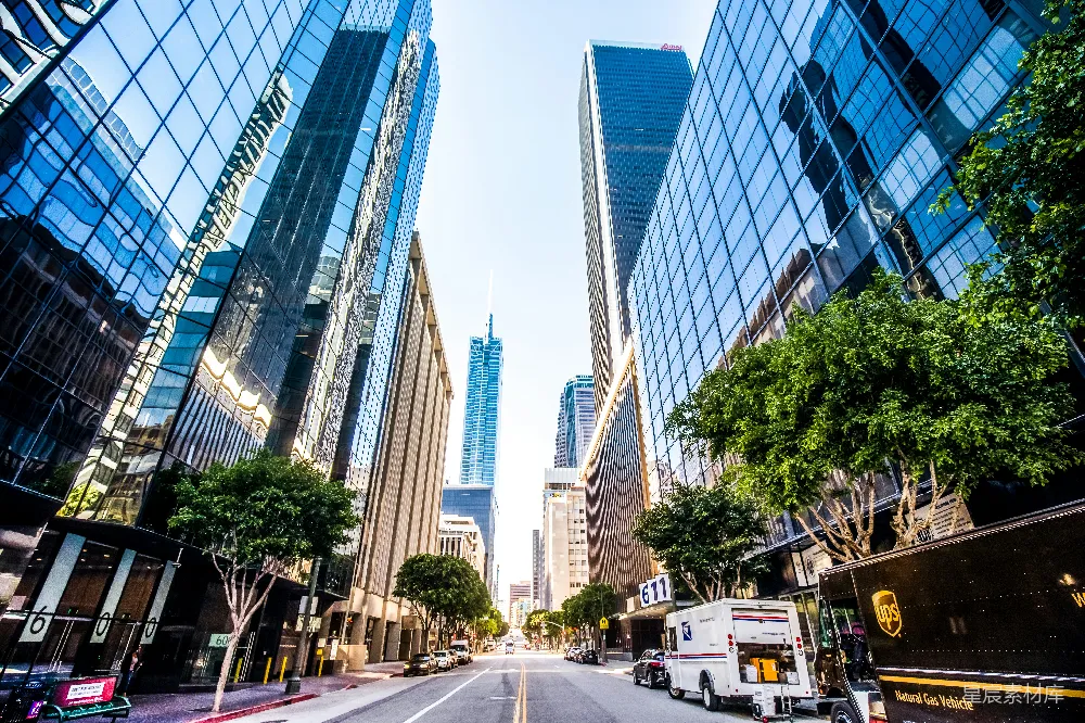 高清摄影 城市 高楼 街道 清晨 商务 现代都市的清晨