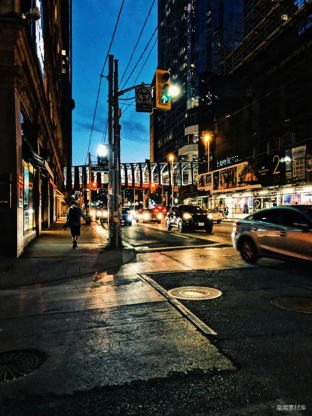 高清摄影 城市 夜景 行人 车辆 都市 城市夜景中的行人与车辆