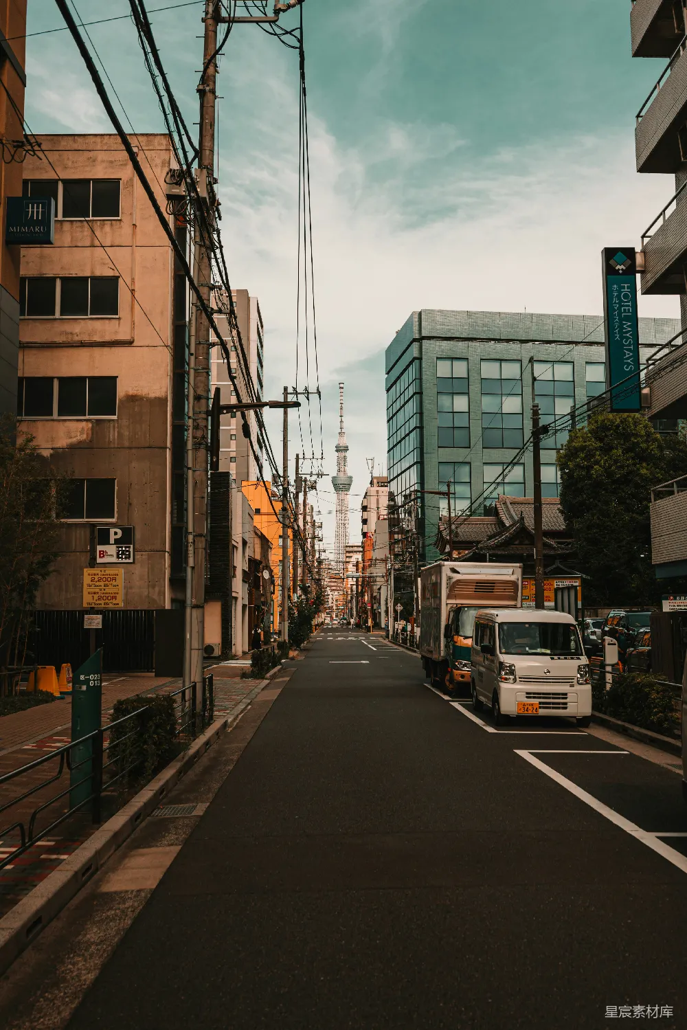 高清摄影 东京 晴空塔 城市生活 现代建筑 街道 东京街景：晴空塔与城市生活