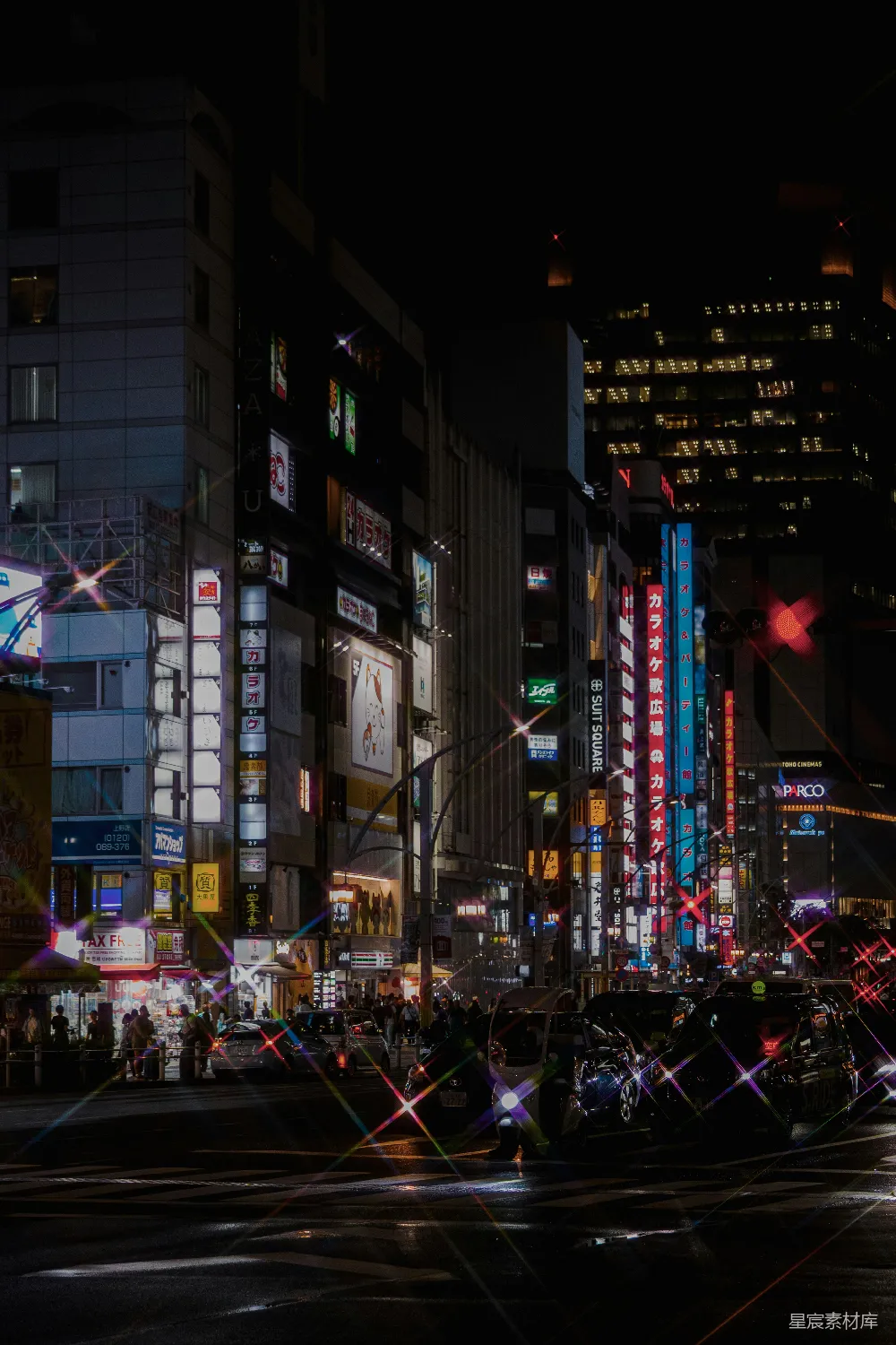 高清摄影 东京 夜景 霓虹灯 城市生活 现代都市 霓虹灯下的东京街头
