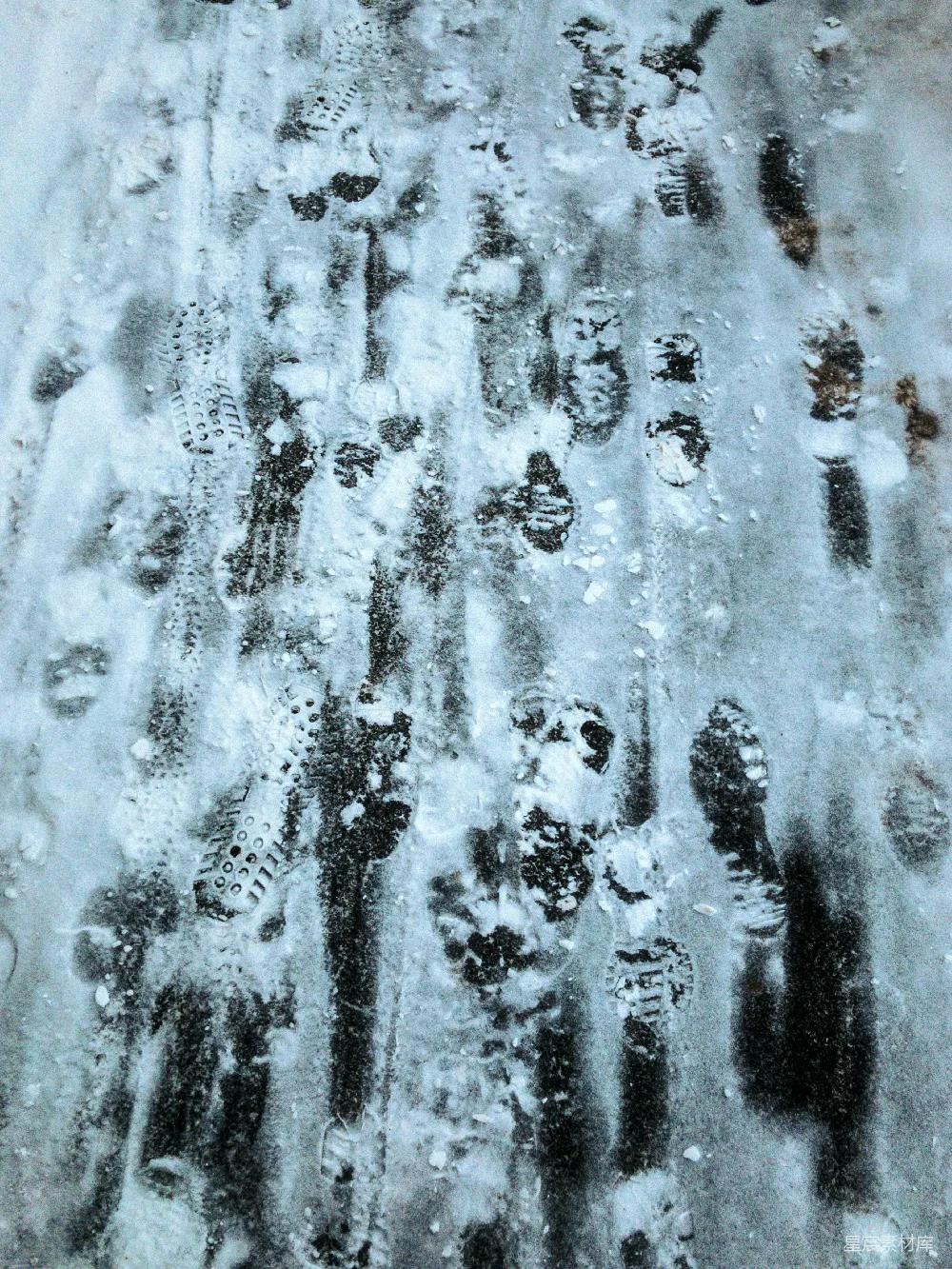 高清摄影 雪地 足迹 自然 冬季 户外 雪地脚印