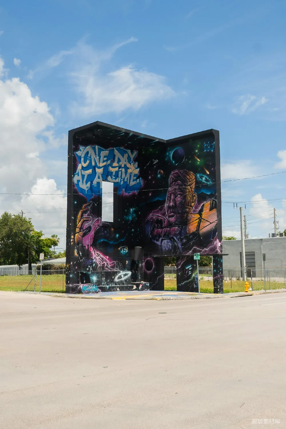 高清摄影 街头艺术 壁画 宇宙主题 城市景观 现代文化 街头艺术：宇宙战士的壁画