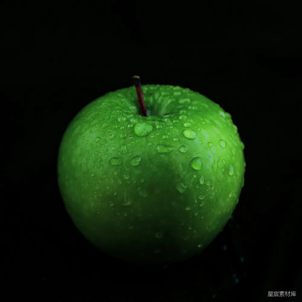 高清摄影 苹果 自然 清新 美食 摄影 雨后青苹果