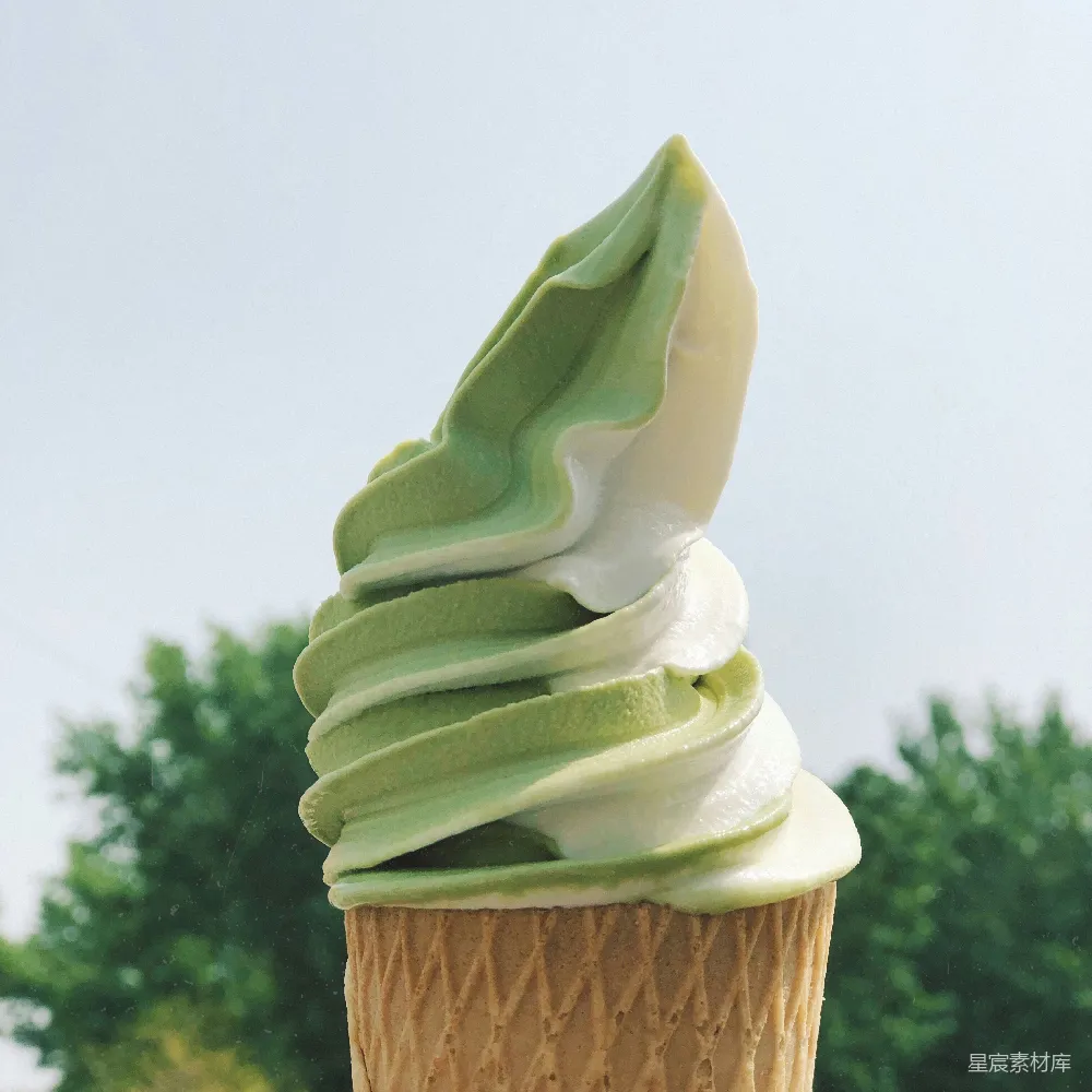 高清摄影 冰淇淋 抹茶 甜品 夏日 甜点 抹茶冰淇淋