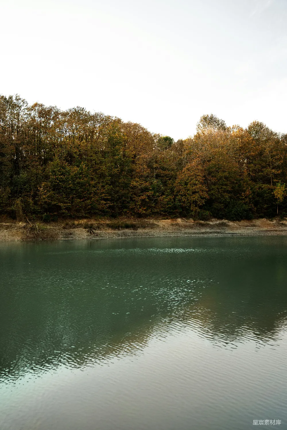 高清摄影 自然风光 秋景 湖面 宁静 森林 秋日湖畔