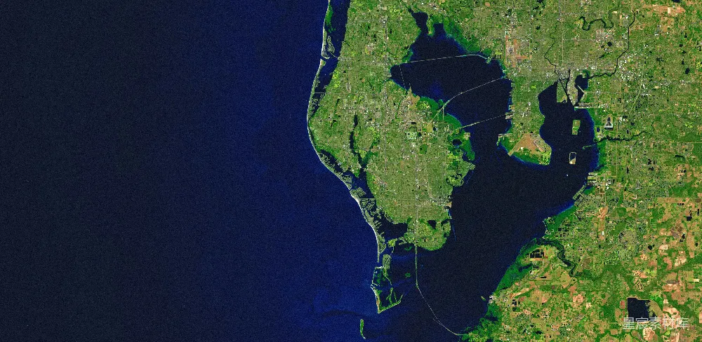 高清摄影 卫星影像 城市风光 海岸线 自然景观 旅游 卫星视角下的沿海城市