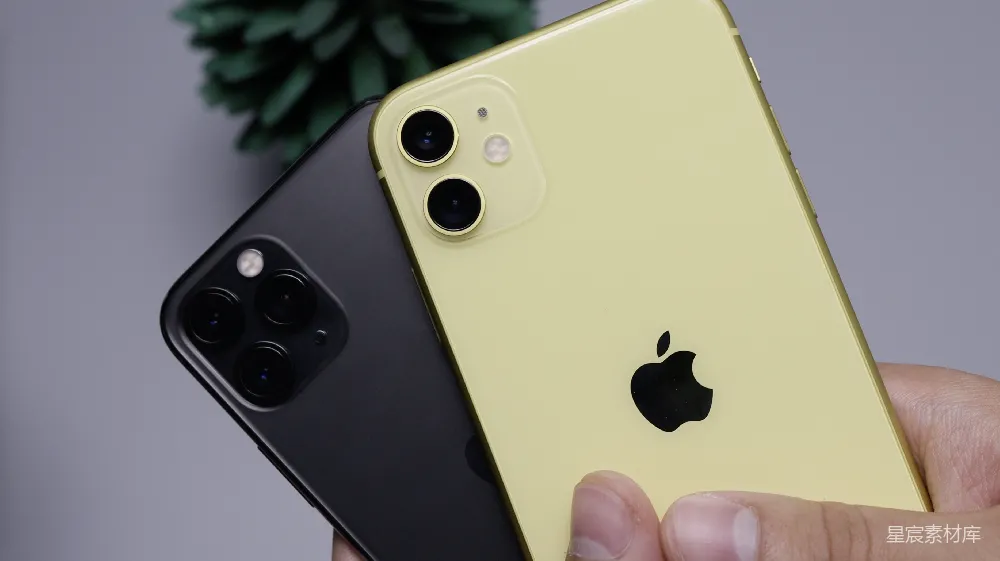 高清摄影 iPhone 手机 对比 科技 产品 两款iPhone背面对比展示