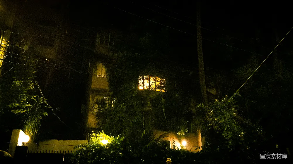 高清摄影 夜景 住宅 灯光 自然环境 城市生活 夜幕下的住宅灯光