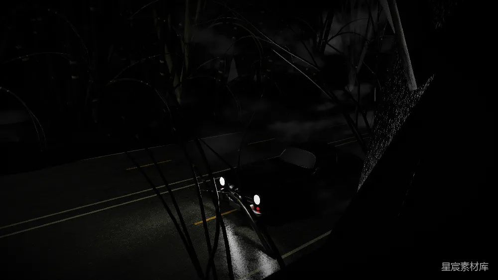 高清摄影 夜晚 车辆 神秘 公路 黑暗 夜晚公路上的神秘车辆