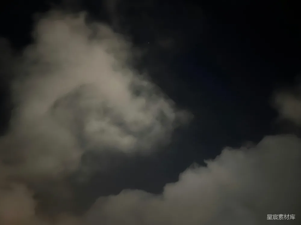 高清摄影 夜空 云层 星象 自然风光 宁静 夜空中的云与星