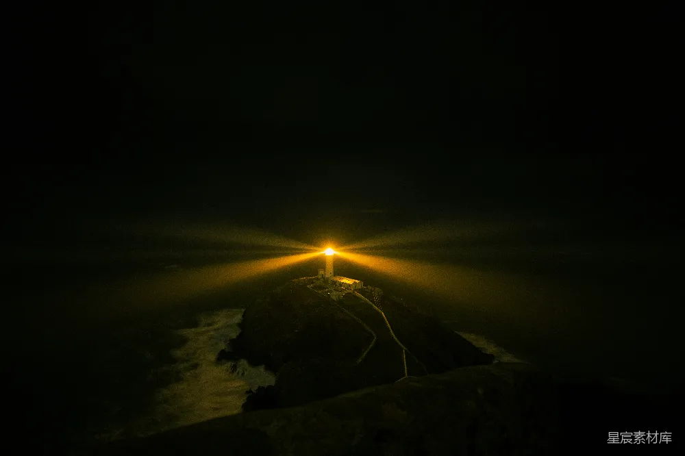 高清摄影 灯塔 夜晚 自然风光 宁静 旅行 夜幕下的灯塔