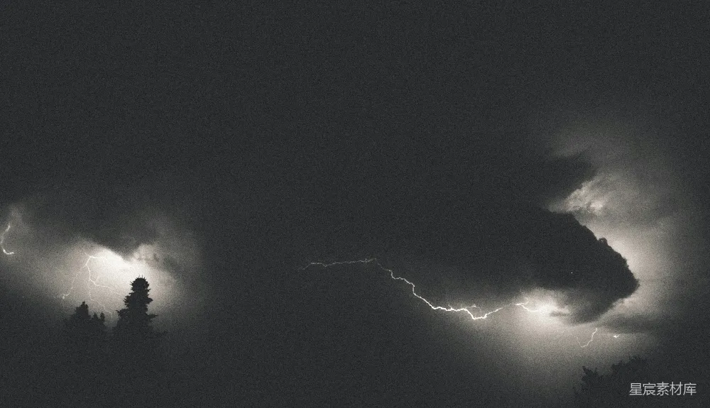 高清摄影 雷电 夜景 自然 黑暗 戏剧性 雷电交加的夜空