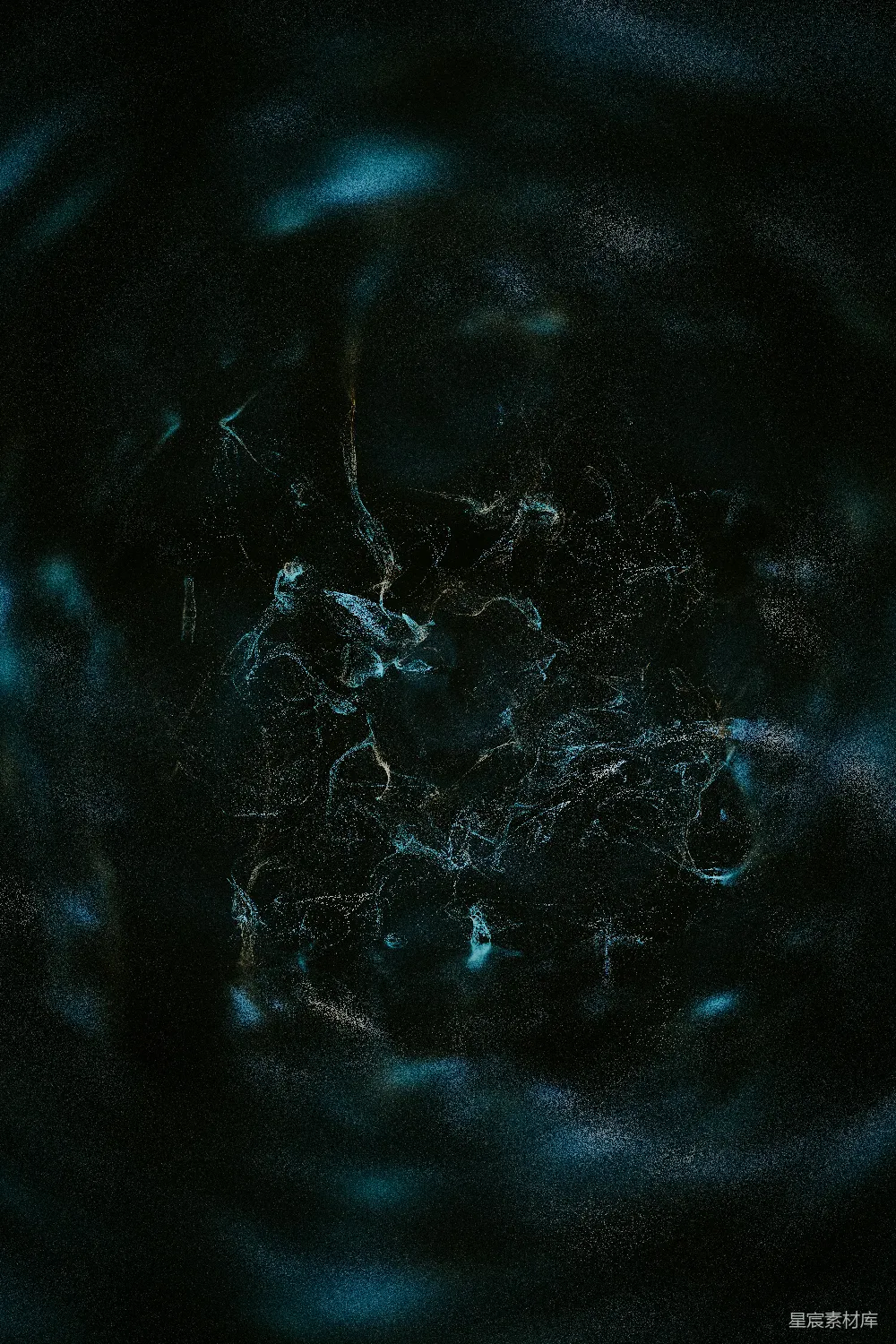 高清摄影 抽象艺术 粒子效果 黑暗背景 抽象图案 艺术风格 神秘的粒子漩涡
