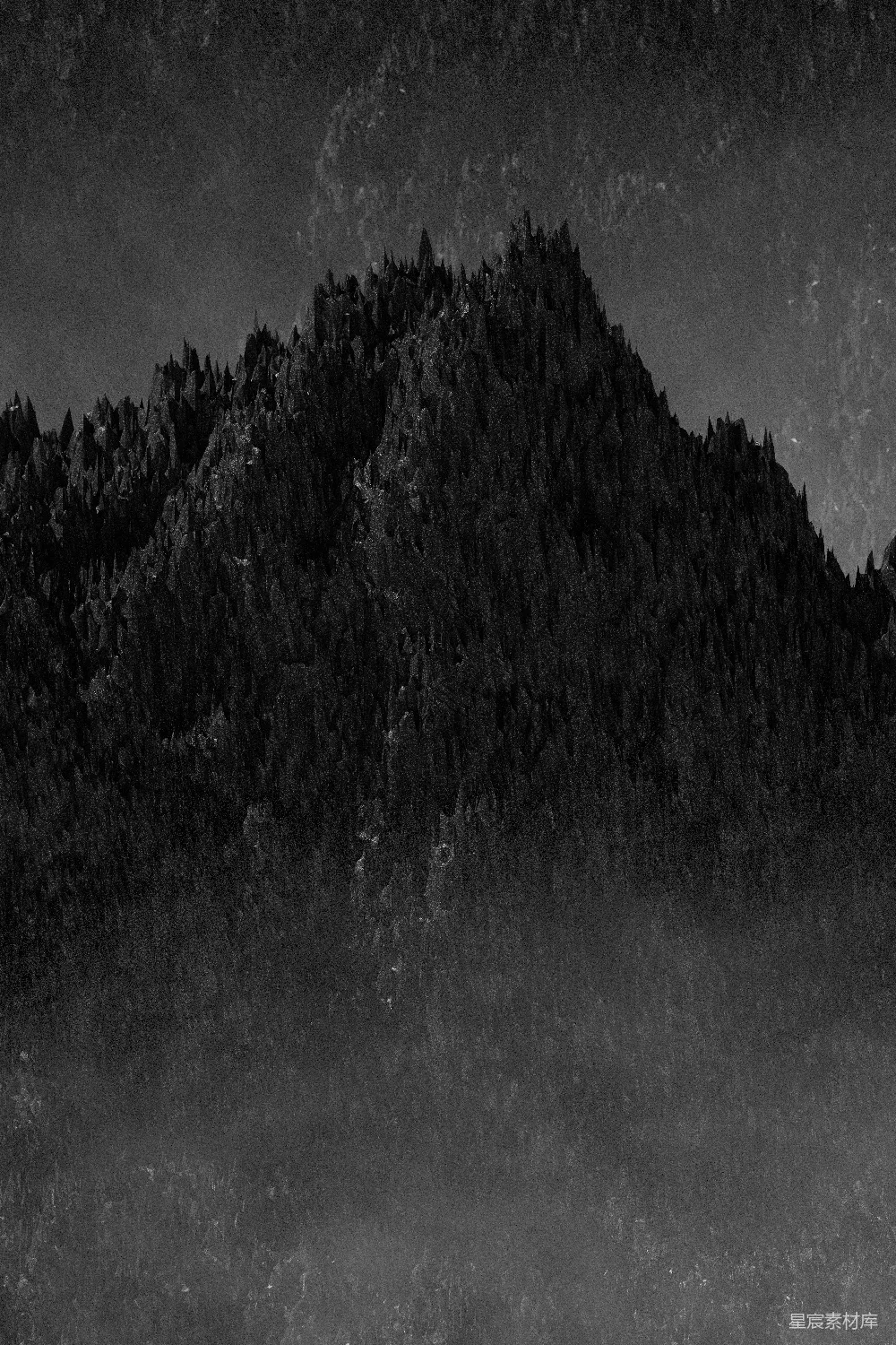 高清摄影 山峰 黑暗 抽象 自然 神秘 幽暗山峰
