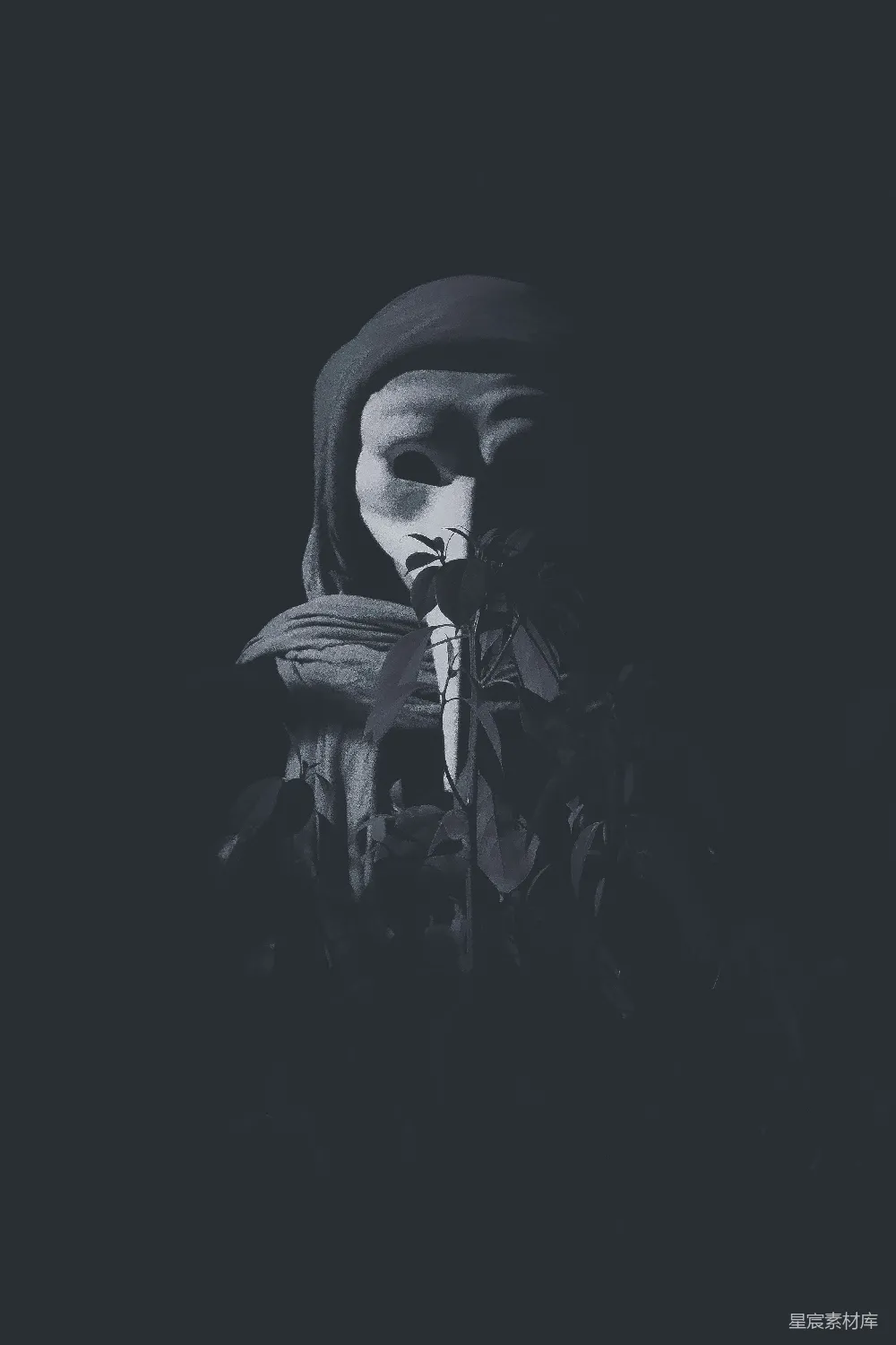 高清摄影 幽灵 暗夜 神秘 黑白 恐怖 暗夜中的幽灵
