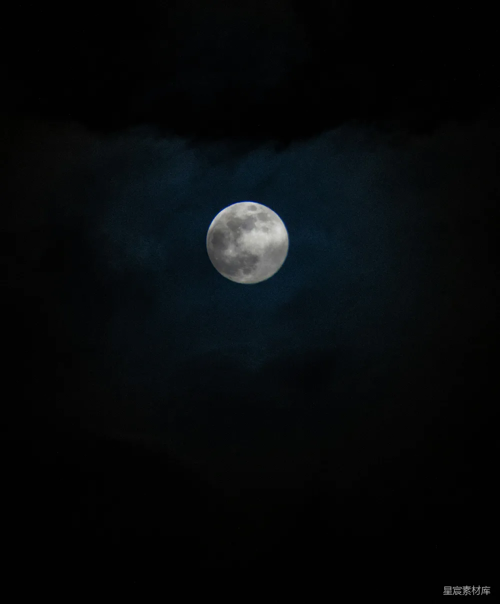 高清摄影 月亮 夜空 宁静 自然风光 夜晚 月夜下的宁静
