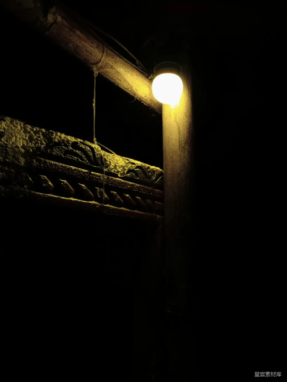 高清摄影 古建筑 夜间 灯光 传统 静谧 夜色中的古建筑