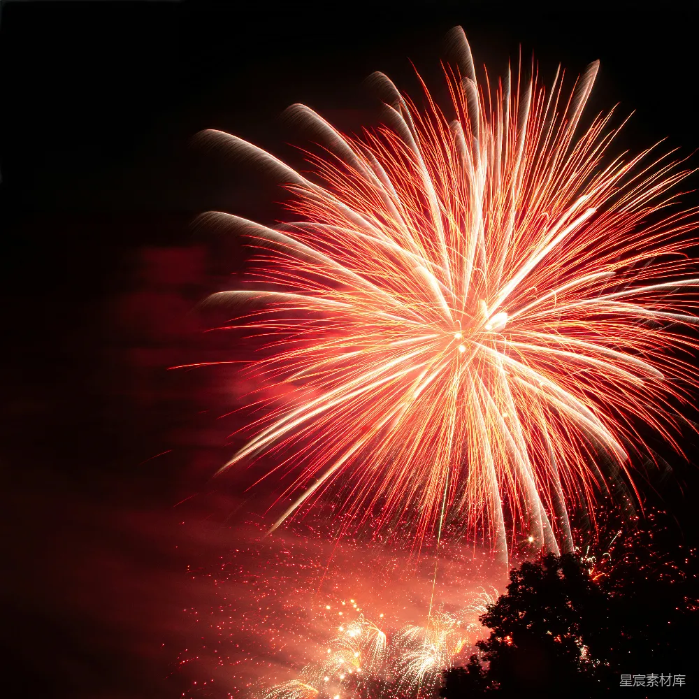 高清摄影 烟花 庆祝 节日 夜景 节日氛围 夜空中的璀璨烟花