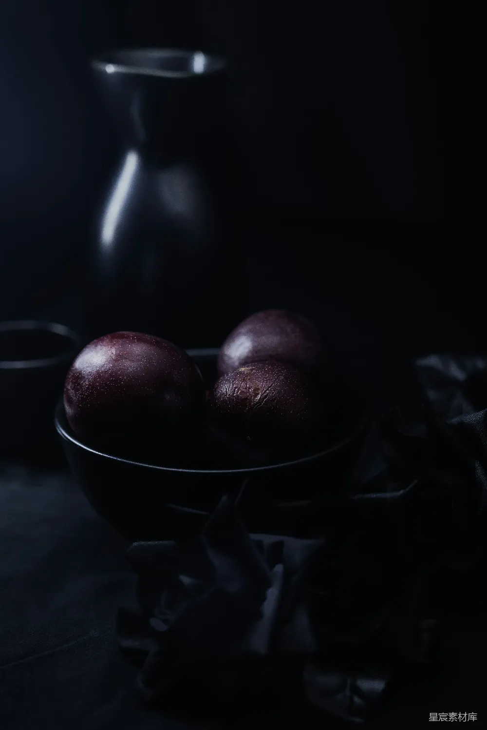 高清摄影 静物摄影 暗调 水果 黑暗美学 食物 暗夜中的水果静物