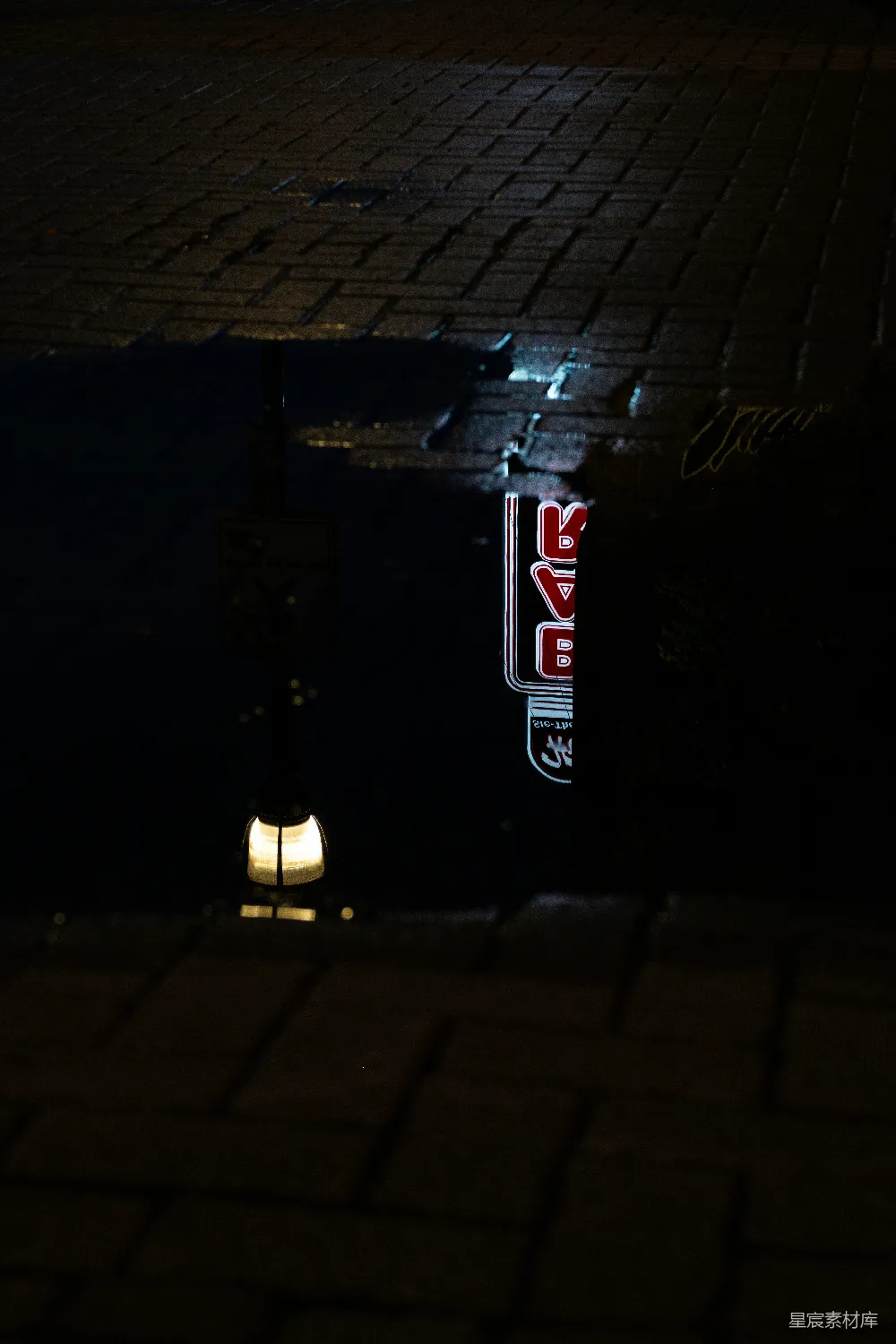 高清摄影 夜晚 街灯 倒影 城市 氛围 夜晚的街灯与倒影