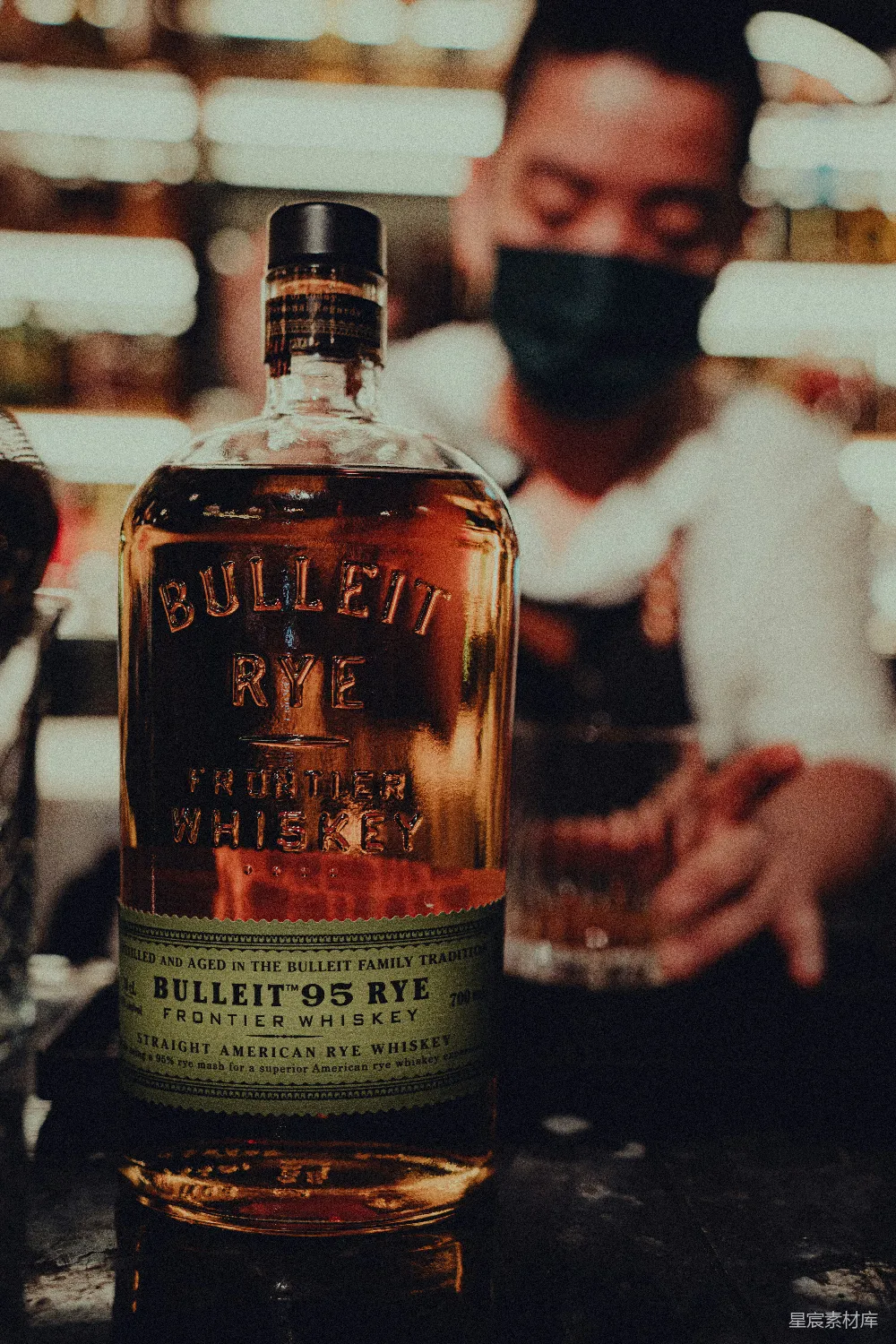 高清摄影 威士忌 酒吧 酒文化 酒精饮料 美国 Bulleit Rye Whiskey