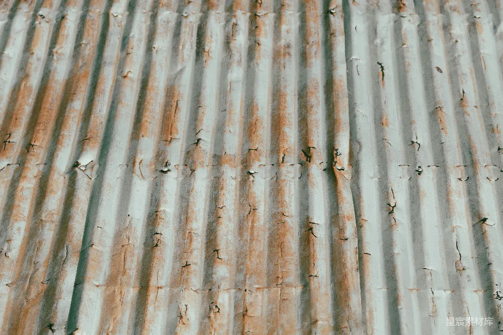 高清摄影 铁皮屋顶 纹理背景 复古风格 工业风 建筑元素 旧铁皮屋顶纹理