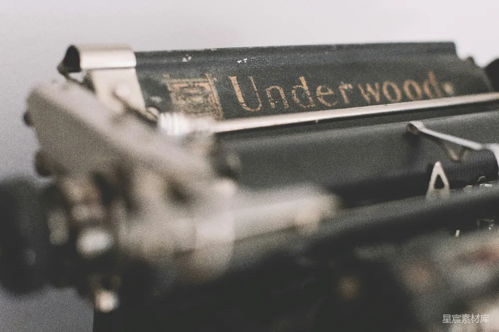 高清摄影 打字机 复古 Underwood 怀旧 办公 复古Underwood打字机特写