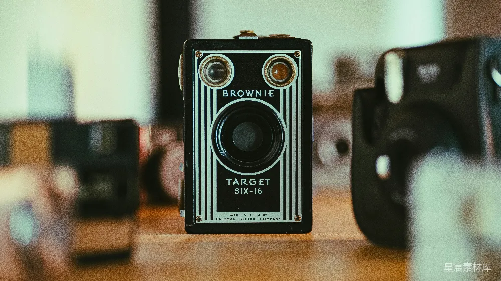 高清摄影 复古相机 Brownie 摄影 怀旧 收藏品 复古相机：Brownie Target Six-16