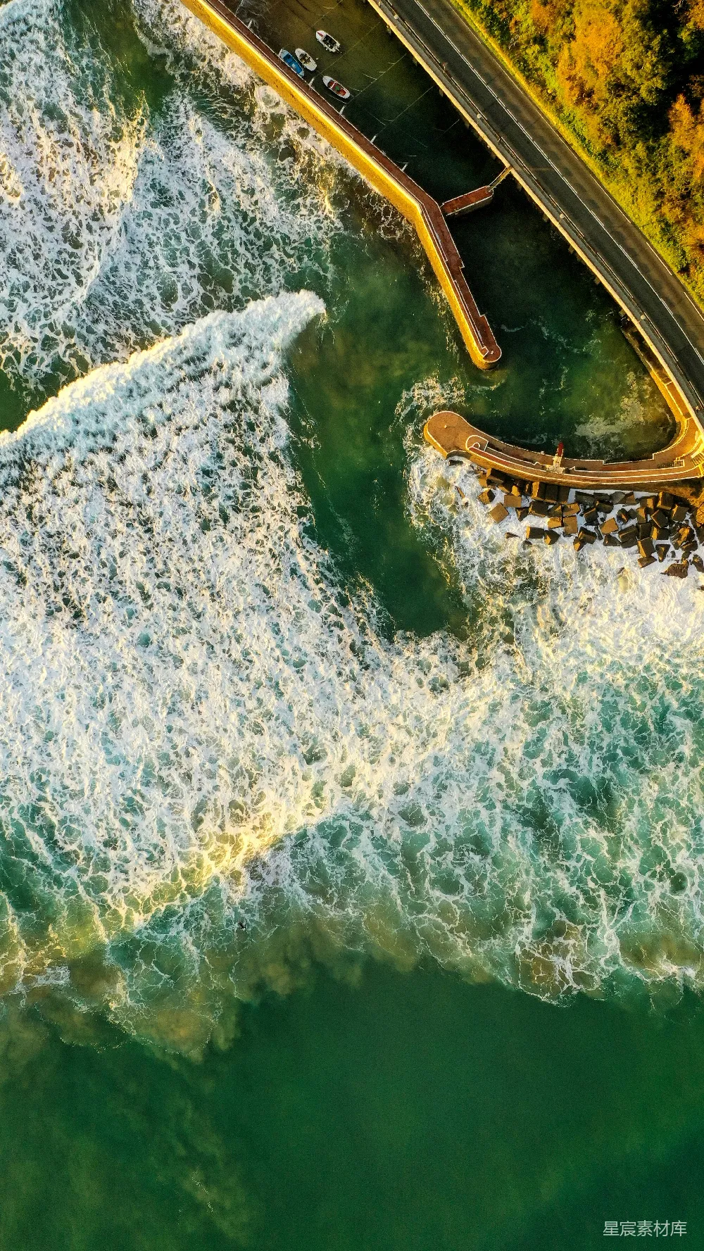 高清摄影 航拍 海岸线 自然美景 海洋 风景 海岸线的航拍视角