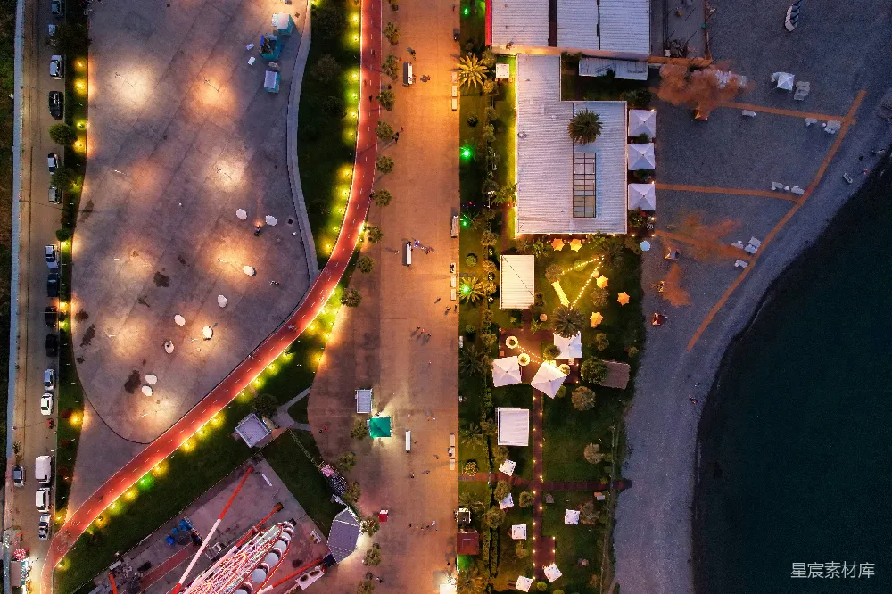 高清摄影 城市景观 夜景 航拍 休闲娱乐 现代生活 夜晚城市的鸟瞰图