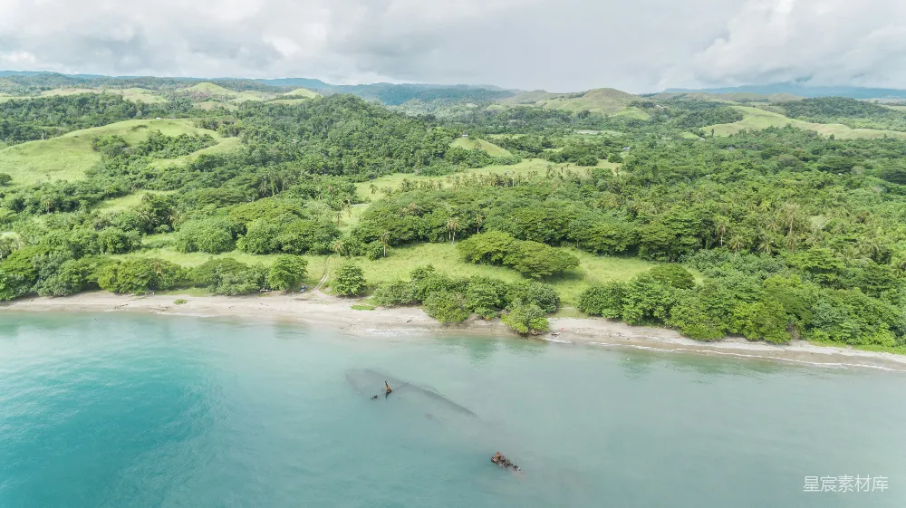 高清摄影 热带风光 自然景观 海洋 山丘 航拍 碧海青山的热带风光