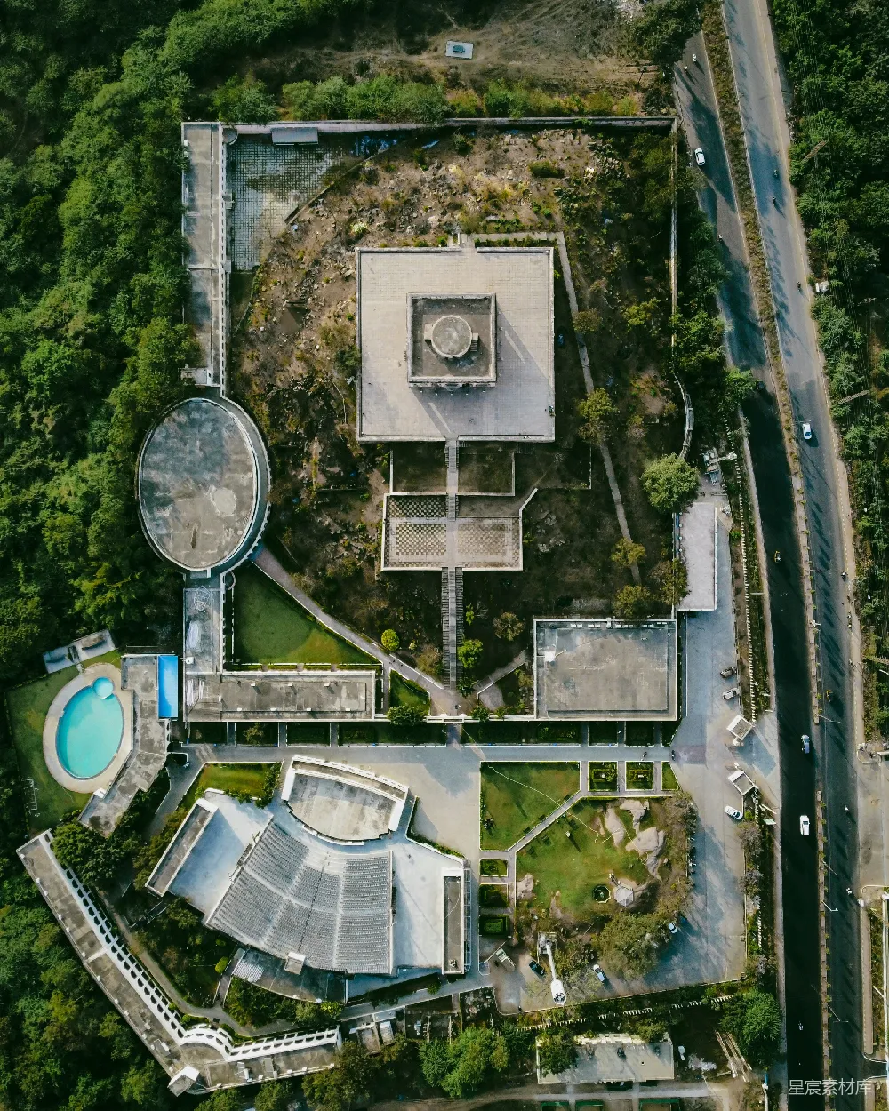 高清摄影 建筑 俯瞰 山顶 城市 结构 山顶建筑俯瞰图