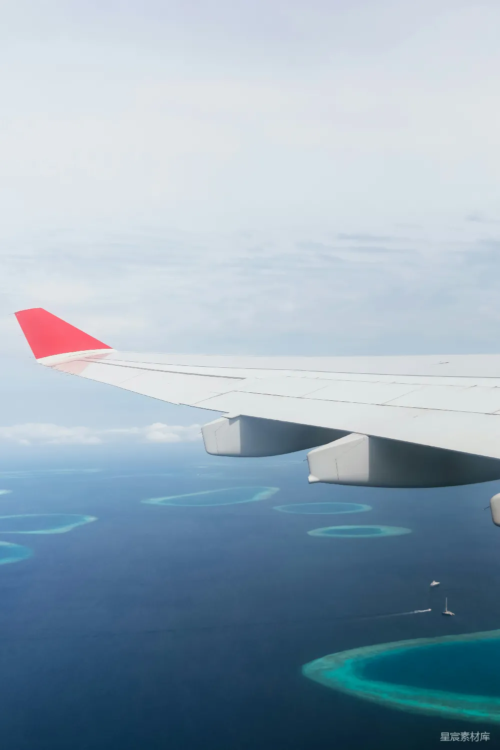 高清摄影 飞机 天空 岛屿 旅行 度假 空中俯瞰马尔代夫