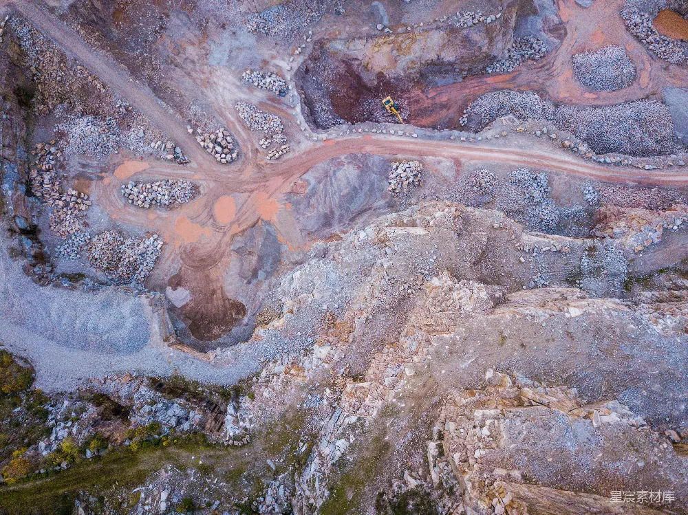 高清摄影 矿山 航拍 工业 自然 地形 矿山航拍视角