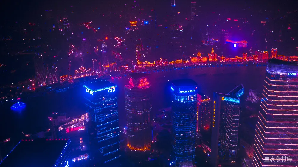 高清摄影 城市夜景 霓虹灯光 高楼大厦 都市夜景 繁华 夜幕下的城市灯火辉煌
